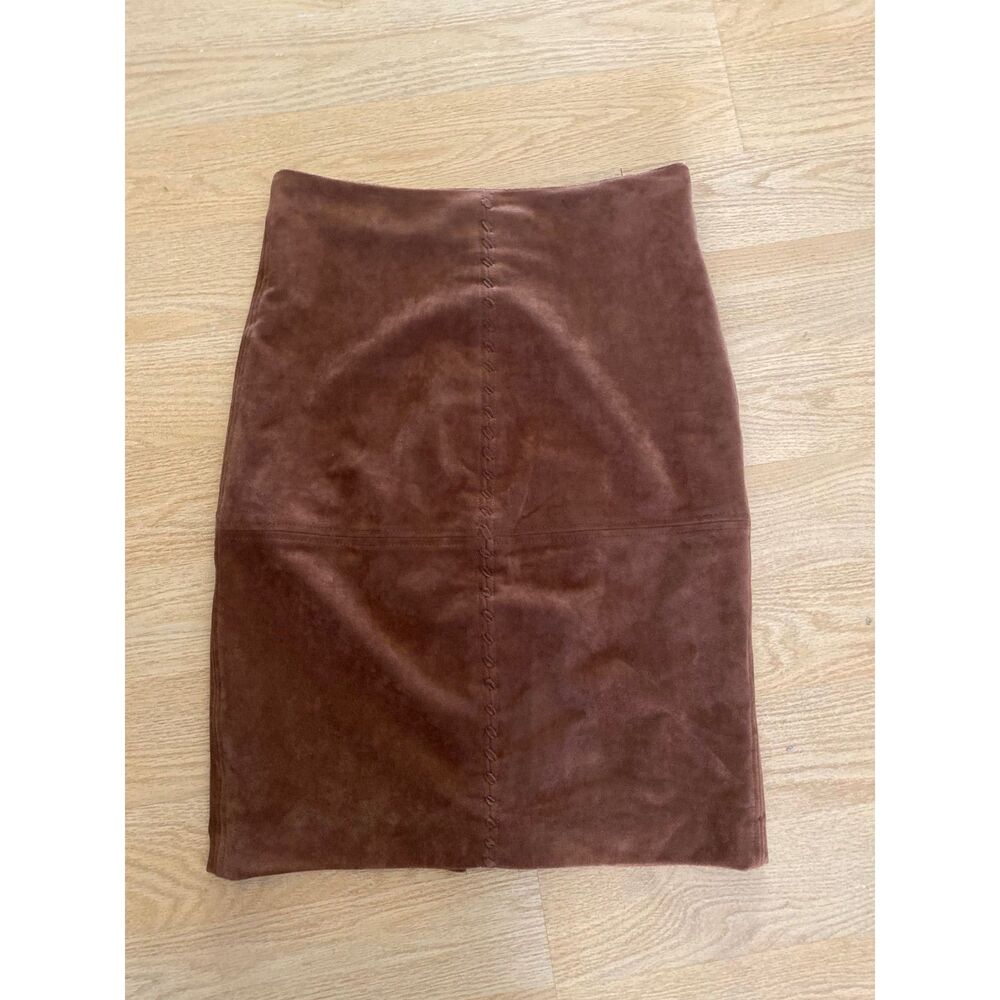 Ivanka Trump Faux Suede Brown Skirt SIZE 4